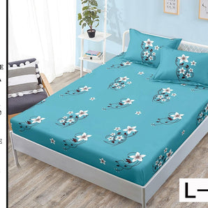 Cearceaf cu elastic + 2 fețe de pernă 180x200  - turnul Eiffel