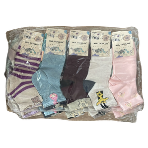 Set 10 perechi șosete lungi colorate, damă